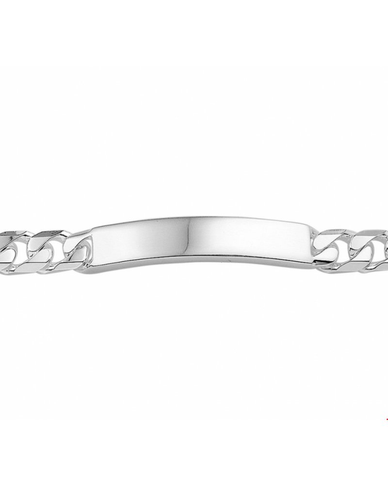 graveerarmband gourmette 6-zijdes geslepen plaat 8 mm - 17317
