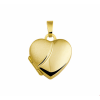 14 krt gouden medaillon hart poli/mat - 15639