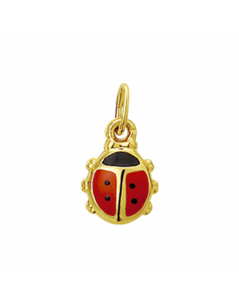 14 krt gouden hanger lieveheersbeestje - 17428