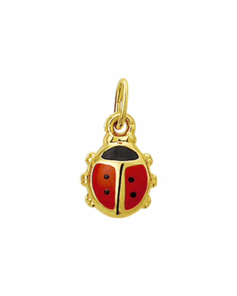 14 krt gouden hanger lieveheersbeestje - 17428 14 krt gouden hanger lieveheersbeestje - 17428