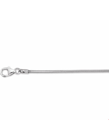 Witgouden Collier slang rond 1,4 mm - 12366