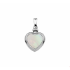 Zilveren Ashanger hart parelmoer - 15001