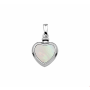 Zilveren Ashanger hart parelmoer - 15001