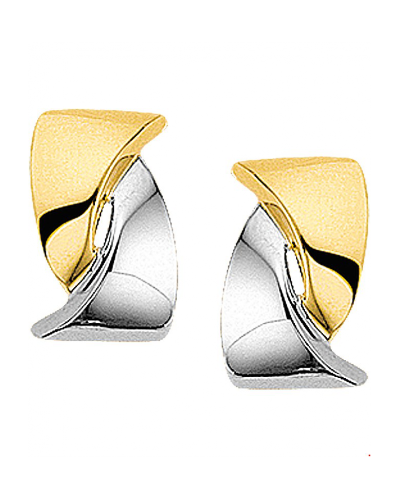 14 krt gouden Bicolor Oorknoppen - 13850 14 krt gouden Bicolor Oorknoppen - 13850