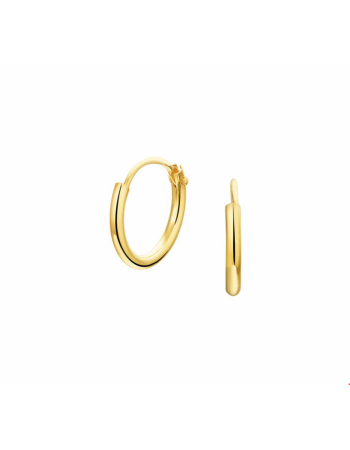 14 krt gouden Oorringen ronde buis 11 x 1.3mm - 14133