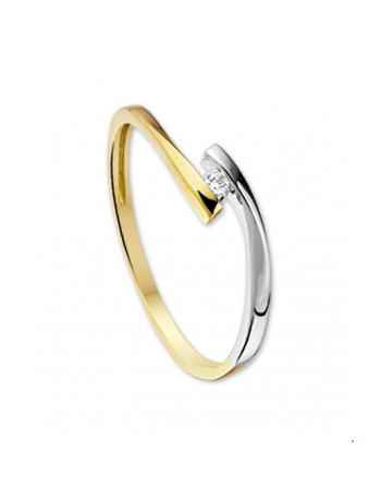 Gouden Ring  met zirkonia - 13646