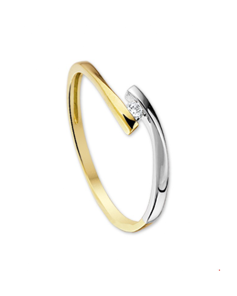 Gouden Ring  met zirkonia - 13646