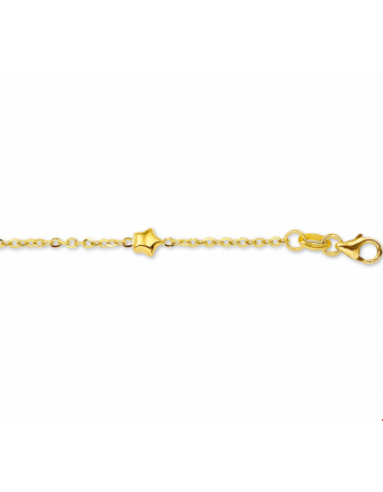 14 krt gouden armband ster - 17414