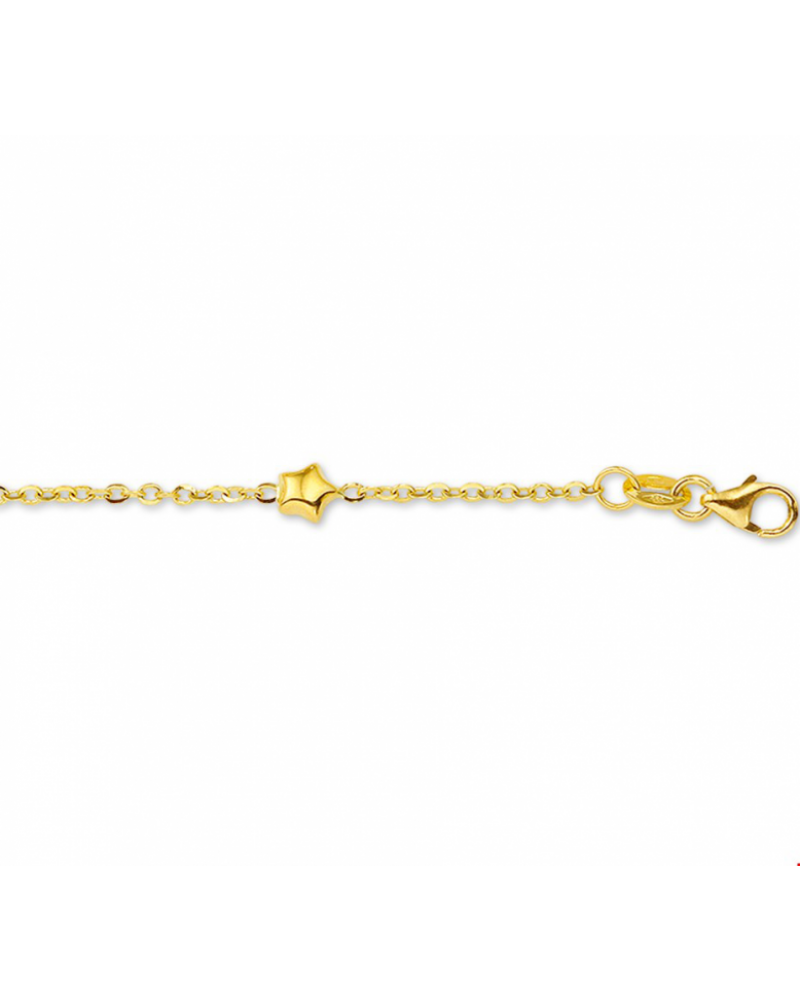 14 krt gouden armband ster - 17414