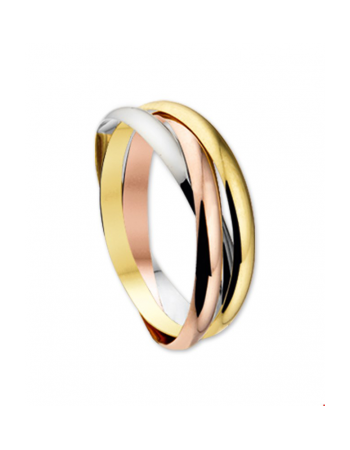 14 krt ring 3-in-1 tricolor - 16609 14 krt ring 3-in-1 tricolor - 16609
