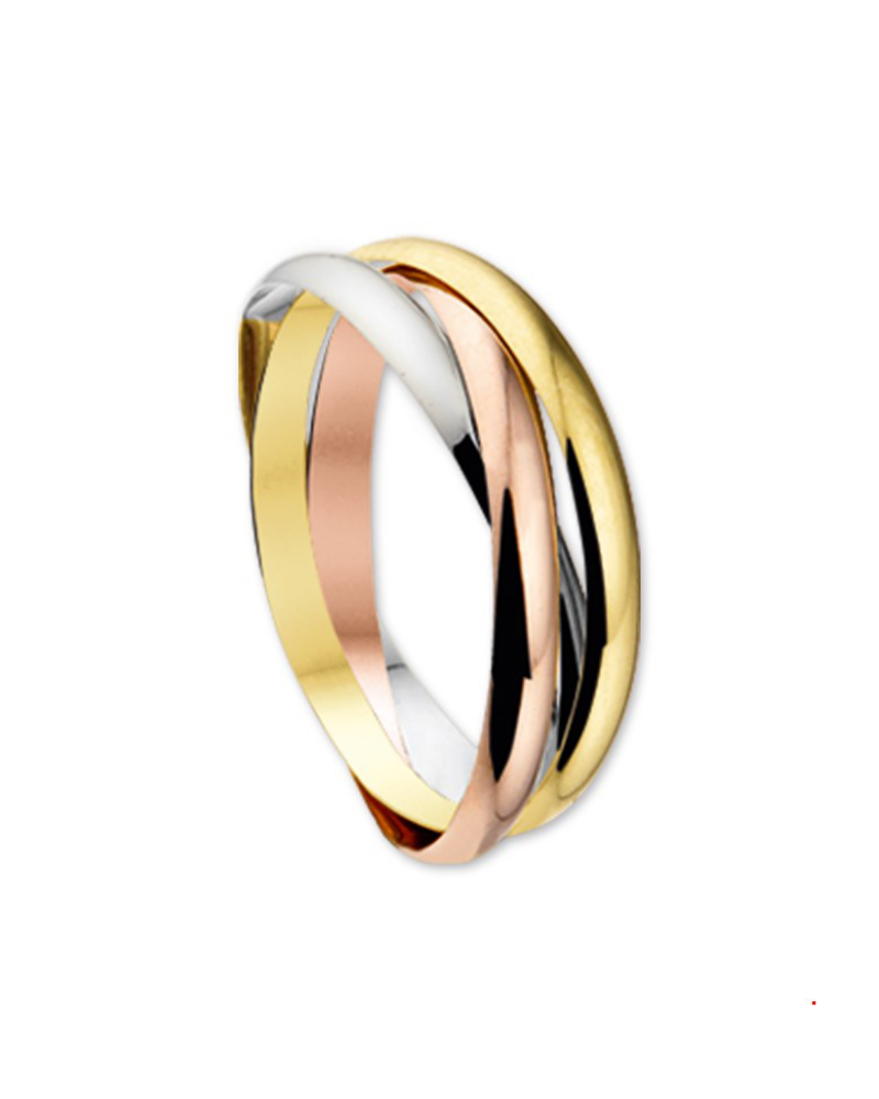 14 krt ring 3-in-1 tricolor - 16609 14 krt ring 3-in-1 tricolor - 16609