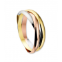 14 krt ring 3-in-1 tricolor - 16609