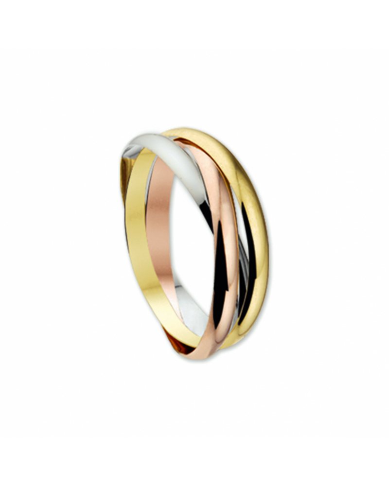 14 krt ring 3-in-1 tricolor - 16609 14 krt ring 3-in-1 tricolor - 16609