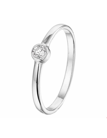 zilveren ring zirkonia - 16494