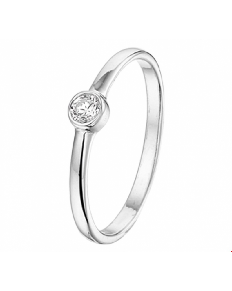 zilveren ring zirkonia - 16494