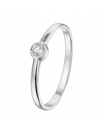 zilveren ring zirkonia - 16494