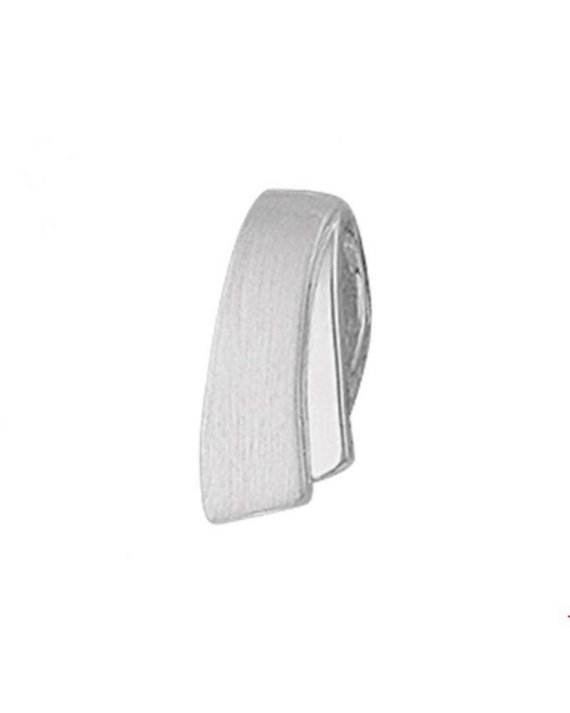 Zilver gerhodineerd hanger poli/mat - 15626