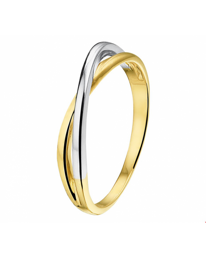 14krt bicolor fFantasie Ring - 14982 14krt bicolor fFantasie Ring - 14982