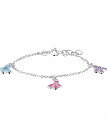 Armband vlinder zirkonia  13 + 2 cm - 13541