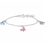 Armband vlinder zirkonia  13 + 2 cm - 13541