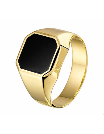 14 krt zegelring onyx - 16396 14 krt zegelring onyx - 16396
