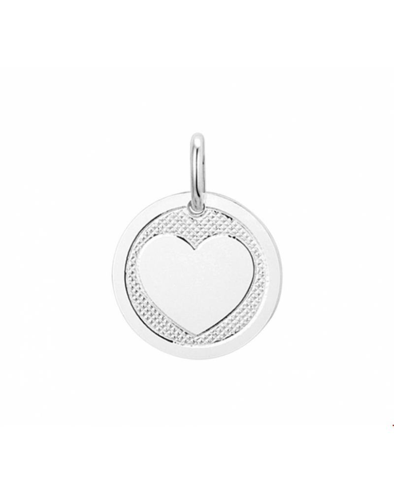 Hanger rond met hart poli/mat - 14253 Hanger rond met hart poli/mat - 14253