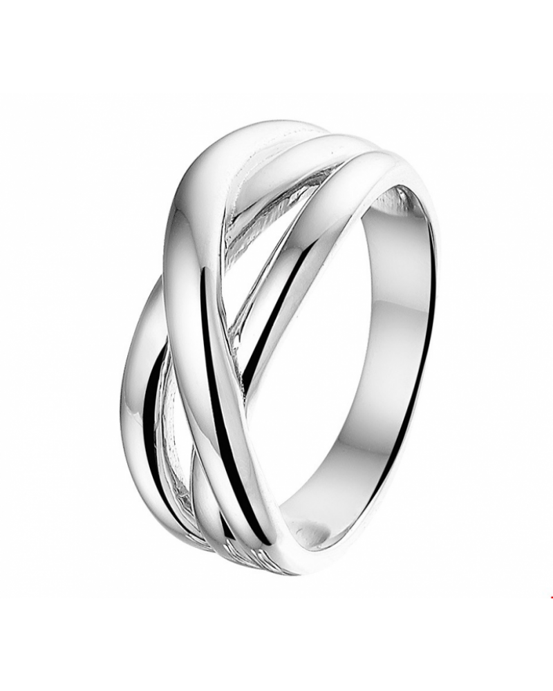 Zilveren fantasie ring - 16190