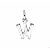 zilveren hanger letter W - 17685