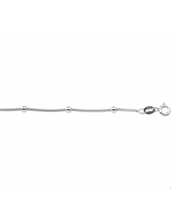 Zilveren Collier bolletjes 3,0 mm 42 + 3 cm - 14908