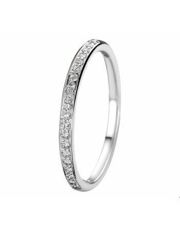 ring dubbel rosé wit met briljant 0.06crt - 10554 ring dubbel rosé wit met briljant 0.06crt - 10554