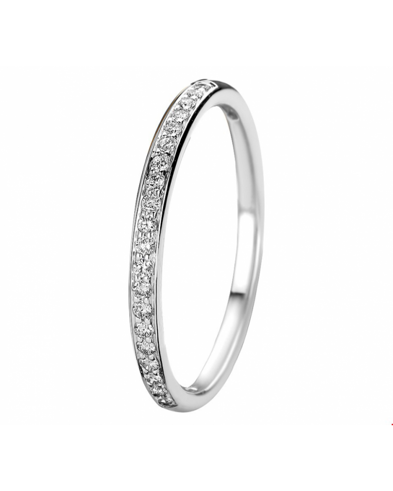 ring dubbel rosé wit met briljant 0.06crt - 10554 ring dubbel rosé wit met briljant 0.06crt - 10554