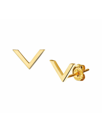 14 krt oorknoppen V - 17134
