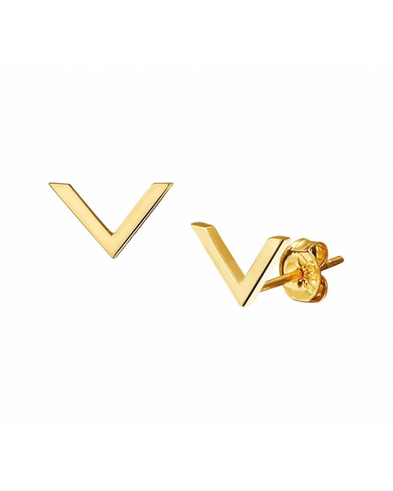 14 krt oorknoppen V - 17134
