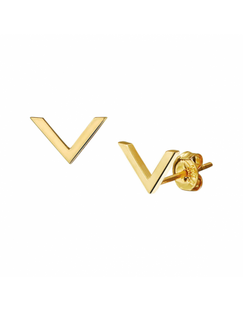 14 krt oorknoppen V - 17134