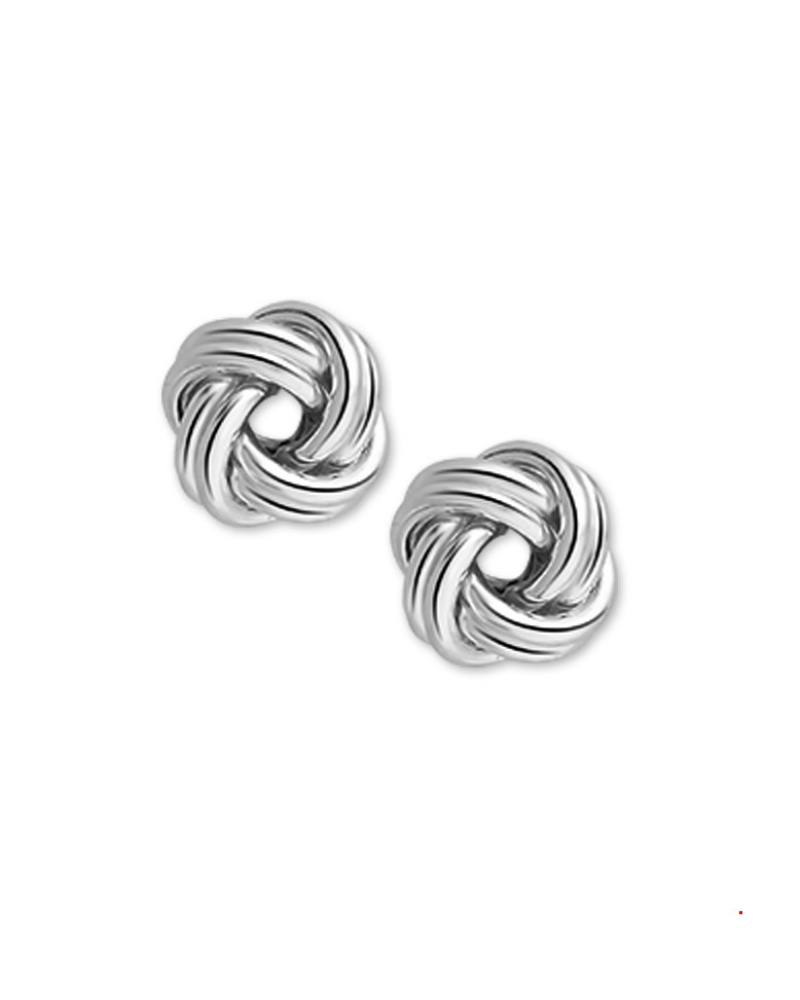 zilver gerhodineerd Oorknop knoop - 10268