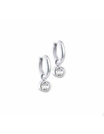 Klapoorringen zirkonia - 10137