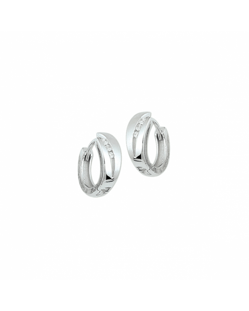 Klapoorringen zirkonia poli/mat - 10135 Klapoorringen zirkonia poli/mat - 10135