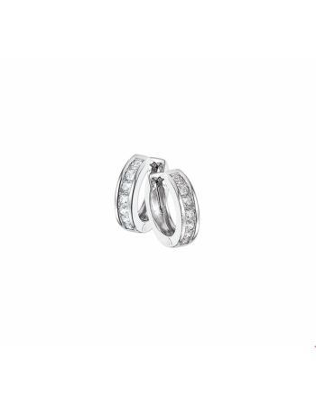 zilver gerhodineerde Klapoorringen met zirkonia - 10129 zilver gerhodineerde Klapoorringen met zirkonia - 10129