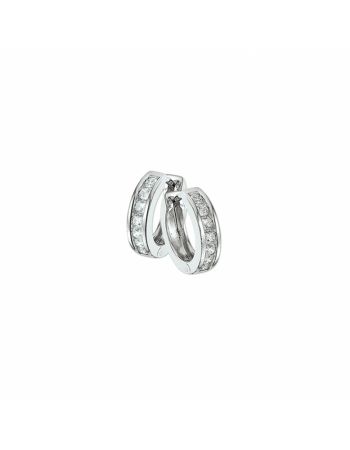 zilver gerhodineerde Klapoorringen met zirkonia - 10129 zilver gerhodineerde Klapoorringen met zirkonia - 10129