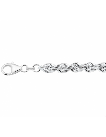 Armband koord massief 5,5 mm 19 cm - 10032