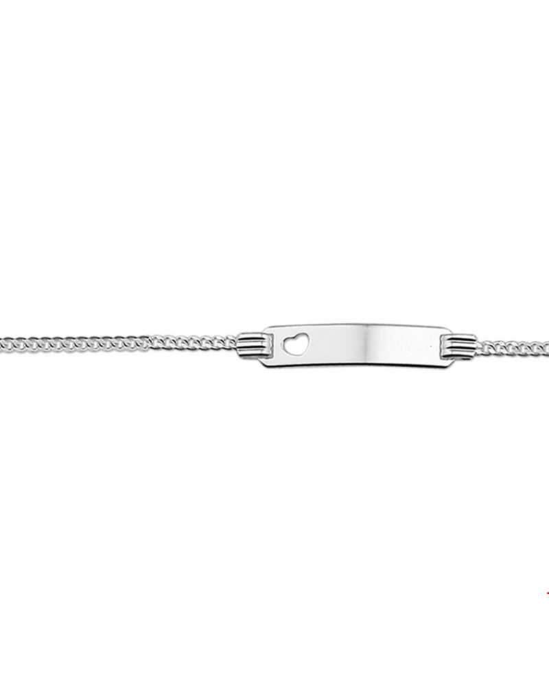 Graveerarmband hart gourmet plaat 4,8mm 13 - 15 cm - 10014