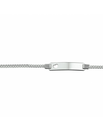 Graveerarmband hart gourmet plaat 4,8mm 13 - 15 cm - 10014