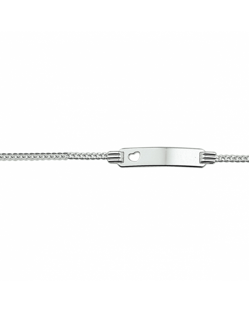 Graveerarmband hart gourmet plaat 4,8mm 13 - 15 cm - 10014 Graveerarmband hart gourmet plaat 4,8mm 13 - 15 cm - 10014
