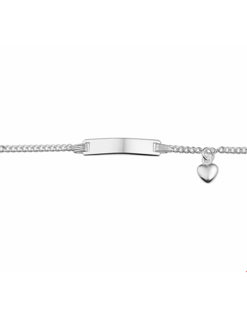 Graveerarmband hart 4,2 mm 11- 13 cm - 10007