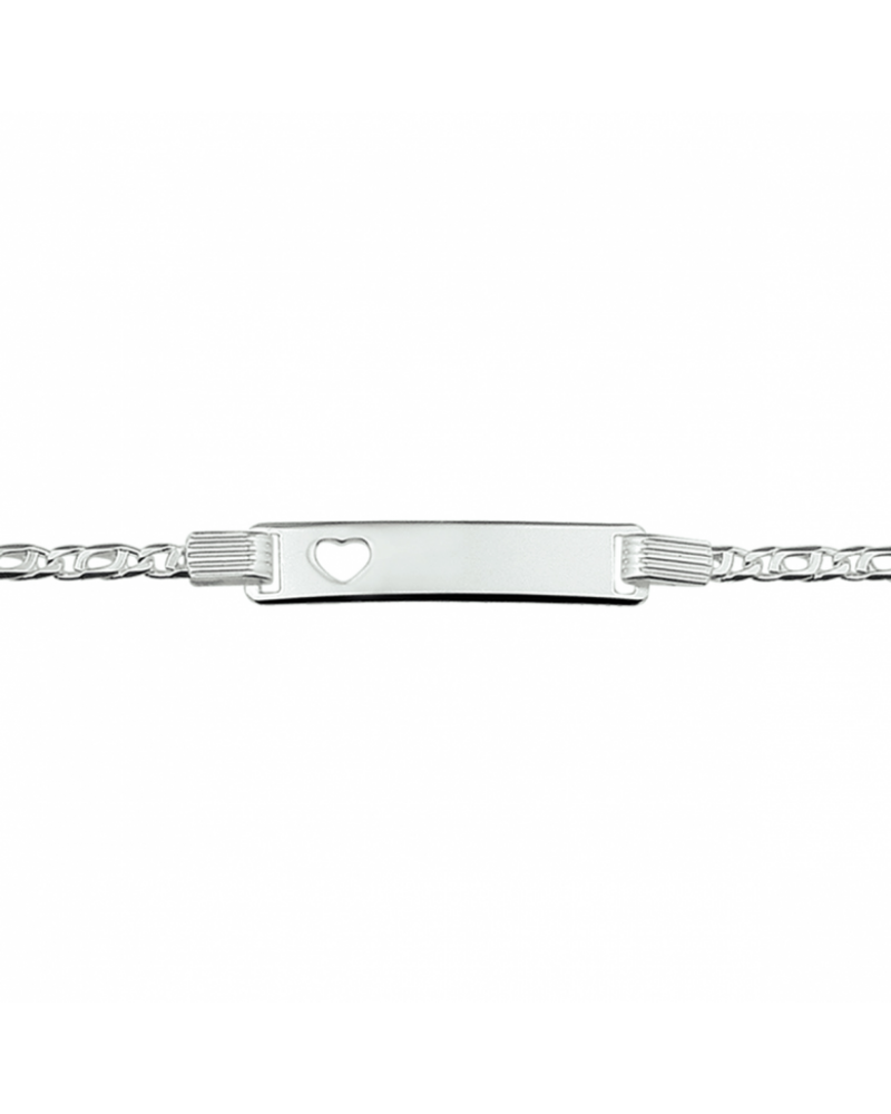 Graveerarmband hart plaat 6 mm 16-18 cm - 10013 Graveerarmband hart plaat 6 mm 16-18 cm - 10013