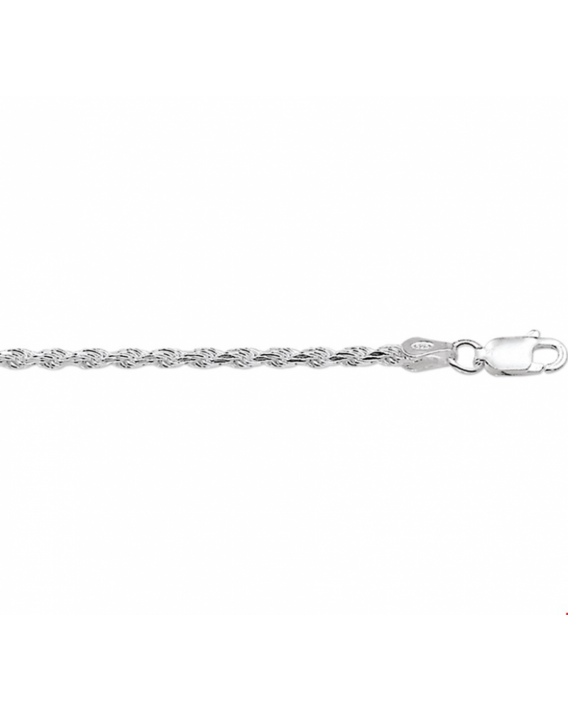 Armband koord gediamanteerd 2,8 mm 19 cm - 10040 Armband koord gediamanteerd 2,8 mm 19 cm - 10040
