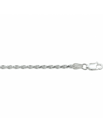 Armband koord gediamanteerd 2,8 mm 19 cm - 10040 Armband koord gediamanteerd 2,8 mm 19 cm - 10040