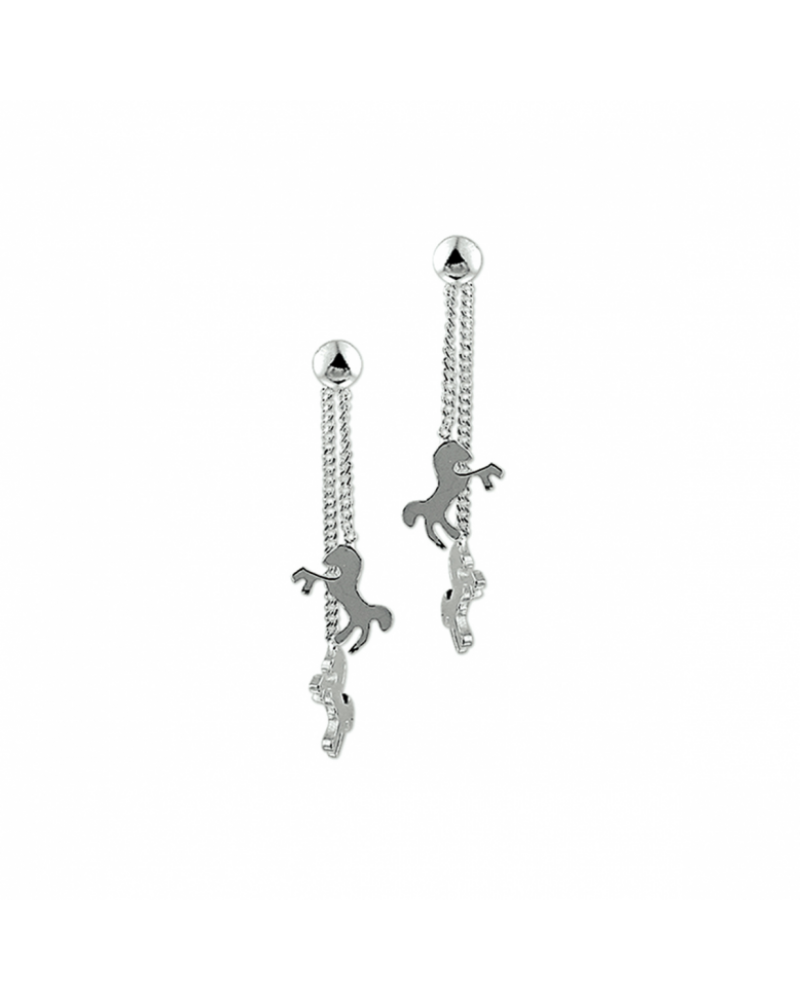 zilveren Oorhangers paard - 10078 zilveren Oorhangers paard - 10078