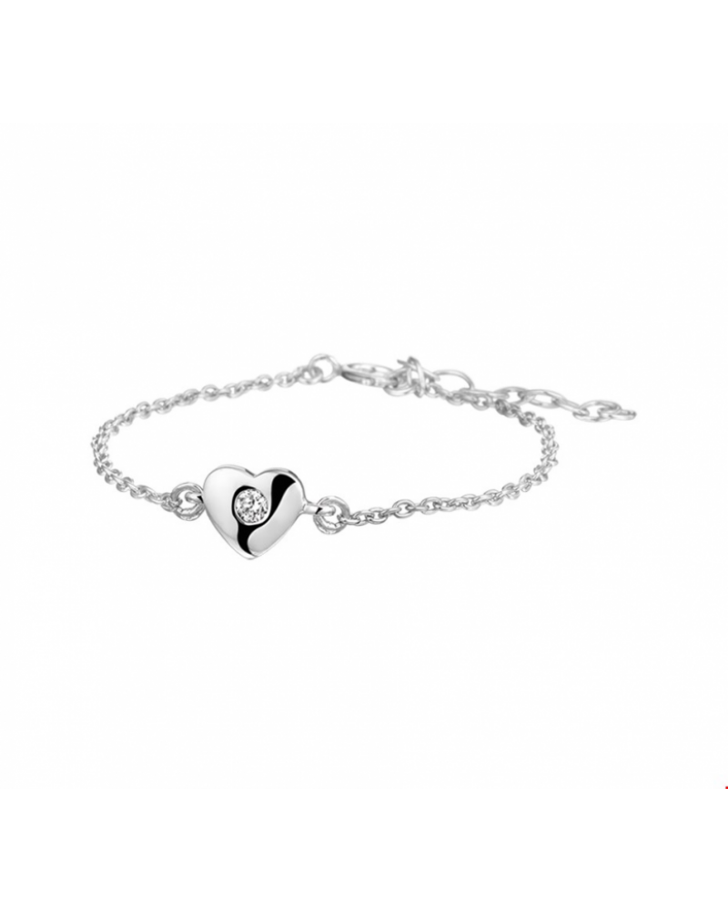 Armband hart en zirkonia 1,5 mm 13 + 3 cm - 10099 Armband hart en zirkonia 1,5 mm 13 + 3 cm - 10099