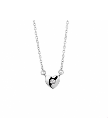 Collier hart en zirkonia 1,5 mm 36 + 4 cm - 10100